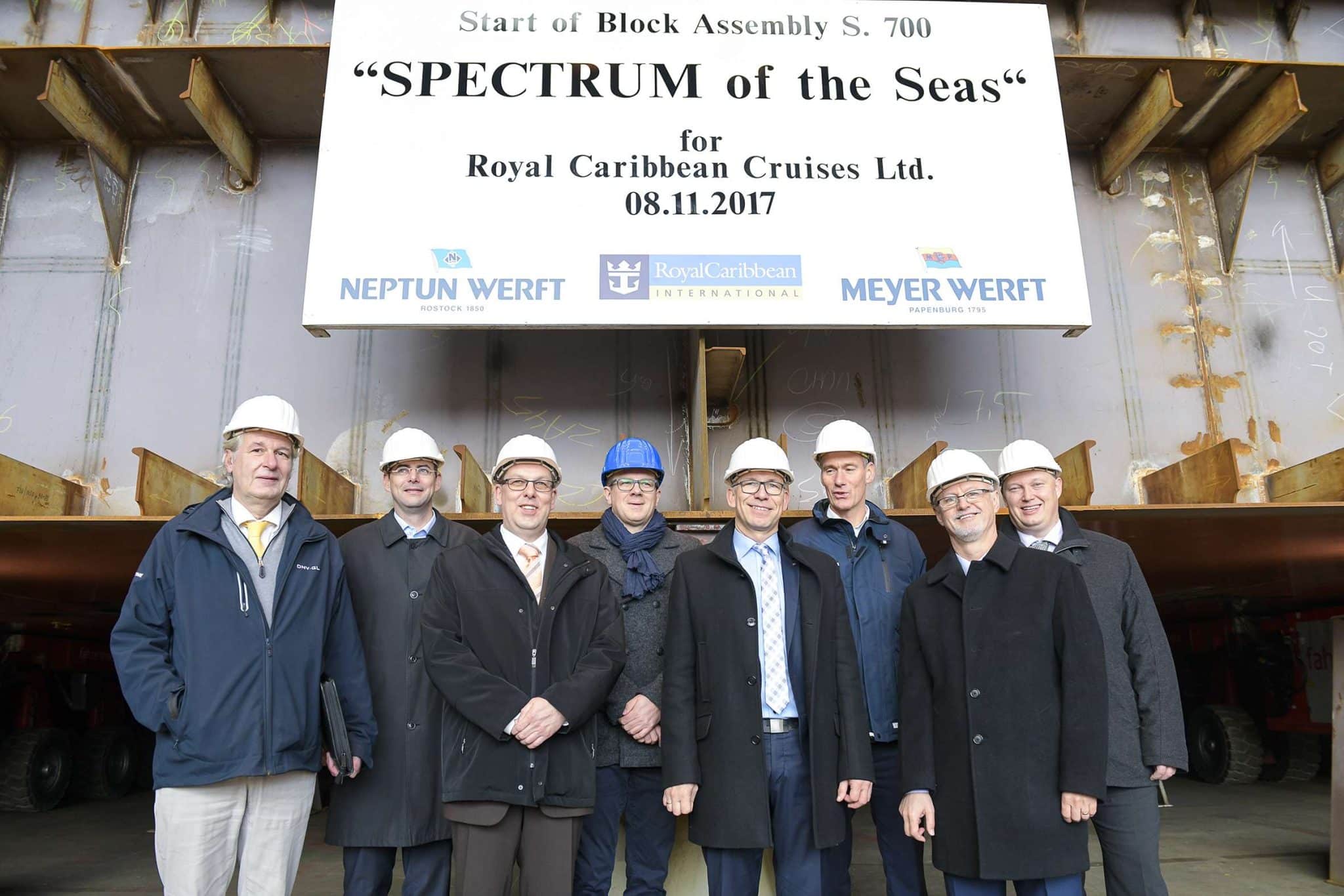 Royal Caribbean: erster Block der “Spectrum of the Seas” auf Kiel gelegt