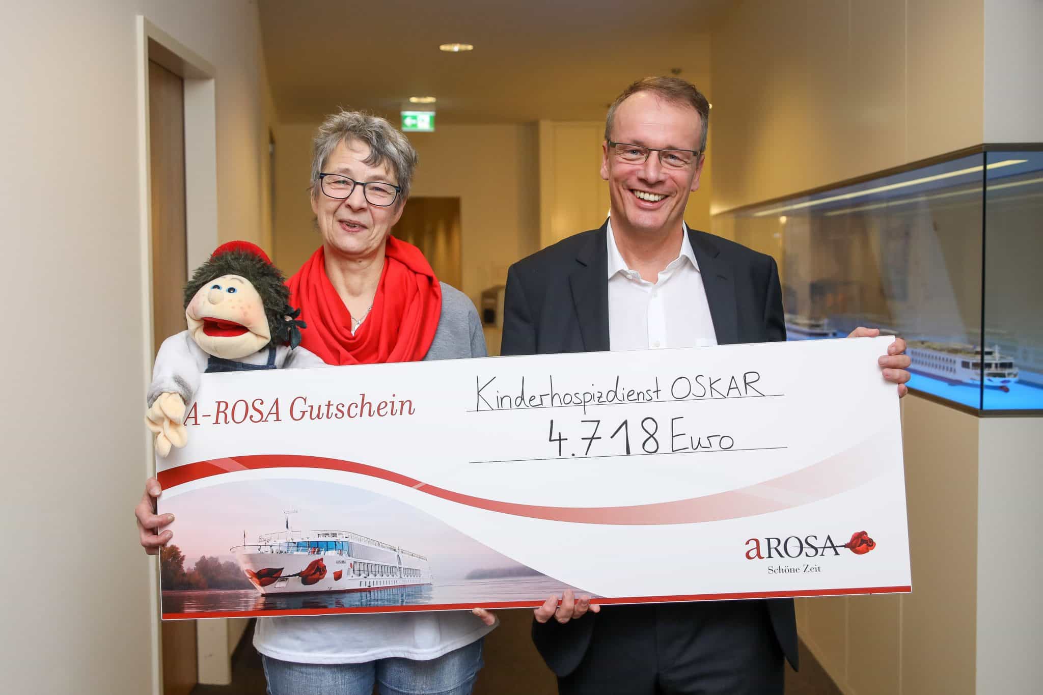 A-ROSA spendet Erlöse der Neujahrstombola – 14.155 Euro gehen an drei soziale Vereine