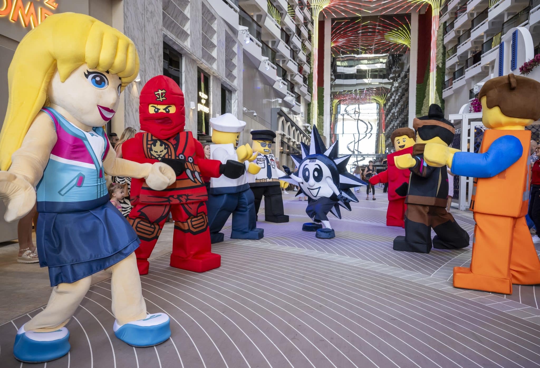 LEGO Parade on MSC World America- CREDIT ANTHONY DEVLIN, GETTY IMAGES FOR MSC CRUISES