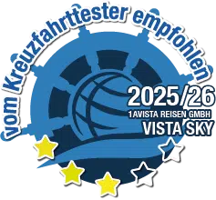 Vista Sky im Test: Solides 3-Sterne-Erlebnis mit viel Potenzial – vom Kreuzfahrttester empfohlen