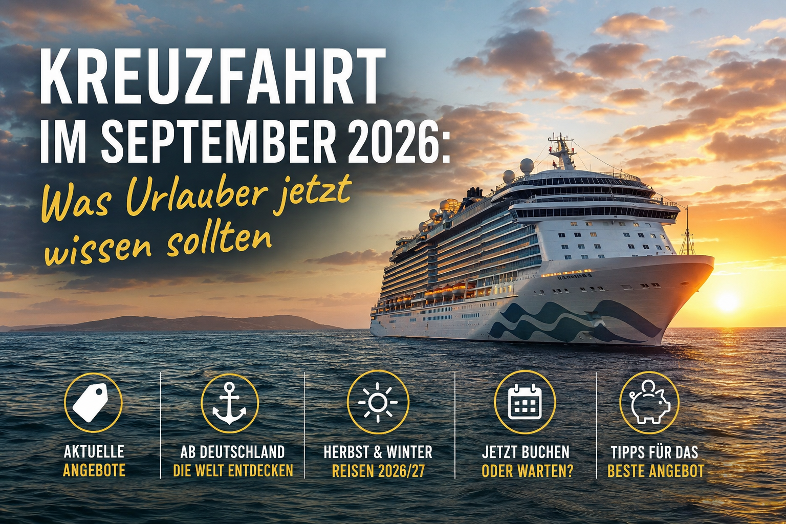 Kreuzfahrt im September 2026: Was Urlauber jetzt wissen sollten